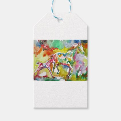 watercolor HORSE .17 Gift Tags
