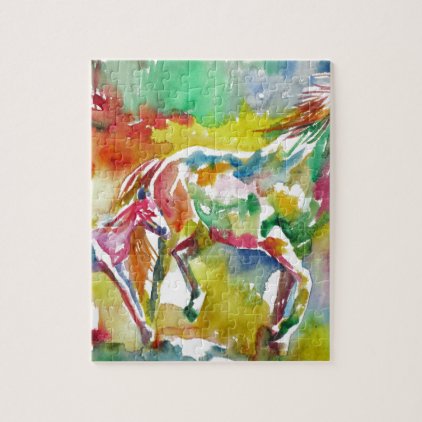 watercolor HORSE .17 Jigsaw Puzzle