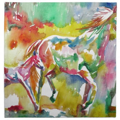 watercolor HORSE .17 Napkin