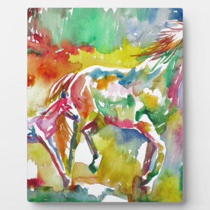 watercolor HORSE .17 Plaque