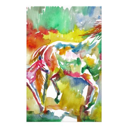 watercolor HORSE .17 Stationery