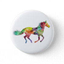 Watercolor Horse Button