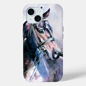 Watercolor Horse Iphone 15 Case by FantasyCases at Zazzle