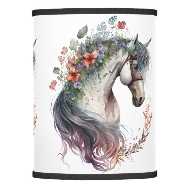 Watercolor horse lamp shade (Front)