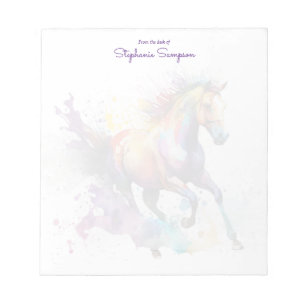 Watercolor Horse Lover Customized   Notepad