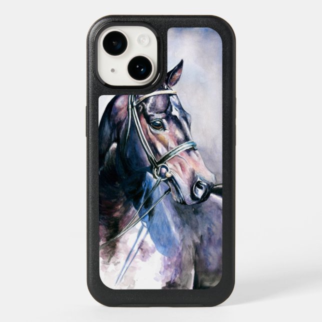 Watercolor Horse Otterbox iPhone Case (Back)