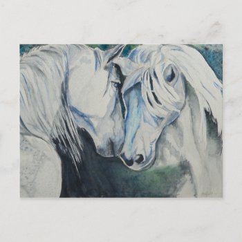 Watercolor Horse Postcard by PortraitsbyAbbyanna at Zazzle