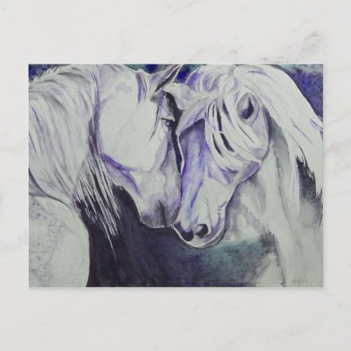 Watercolor Horse Postcard_ Purple Postcard