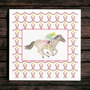 Watercolor Horse Racing Derby Party Napkins