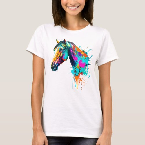 watercolor horse T_Shirt