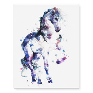 Watercolor Horse Temporary Tattoos