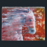 Watercolor Horses Wall Calendar 2025<br><div class="desc">Enjoy a dozen of my expressive horse portrait paintings all through 2025. Originally painted in watercolor.  See prints of my horse art as well as more of my artwork here:  jani-freimann.pixels.com</div>
