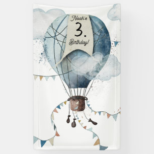 Watercolor Hot Air Balloon // Kid’s Birthday Banner