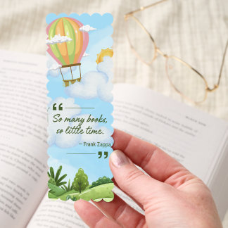 Watercolor Hot Air Balloon Quote Bookmark