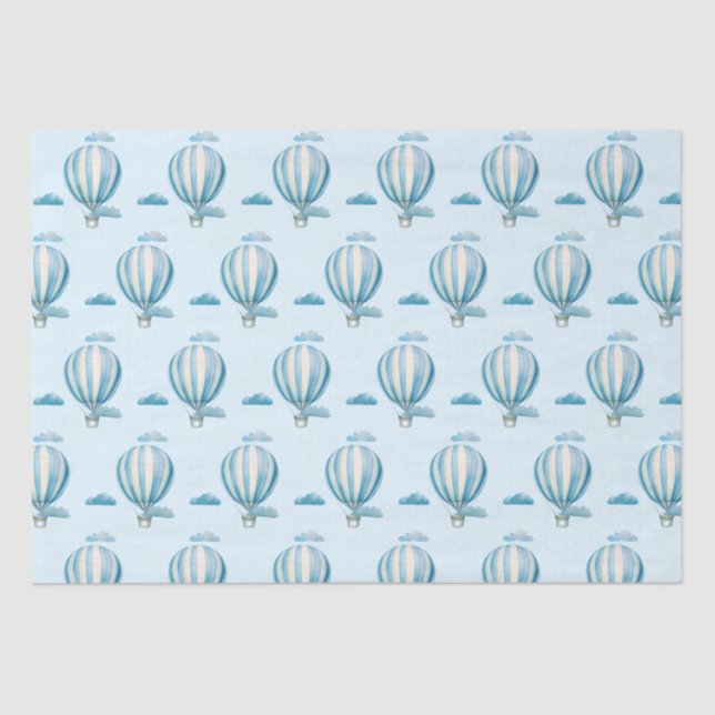 Watercolor Hot Air Balloon  Tissue Paper (Front)