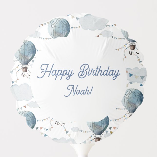 Watercolor Hot Air Balloon White // Balloon (Front)