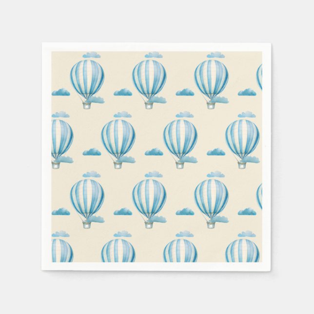 Watercolor Hot Air Balloons  Napkins (Front)
