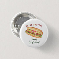 Watercolor Hot Dog Kids Birthday