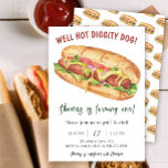 Watercolor Hot Dog Kids Birthday Invitation<br><div class="desc">Birthday Party. Invite guests to a birthday party in style with our hot dog birthday party invitations. Watercolor hot-dog.</div>