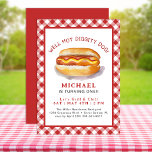 Watercolor Hot Dog Kids Birthday Party Cookout Invitation<br><div class="desc">Watercolor Hot Dog Kids Birthday Party Cookout Invitation</div>