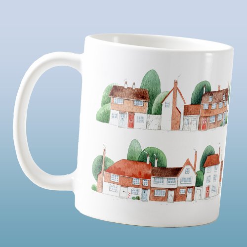 Watercolor House Art Coffee Mug