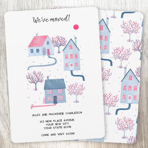 Watercolor House Change of Address Announcement