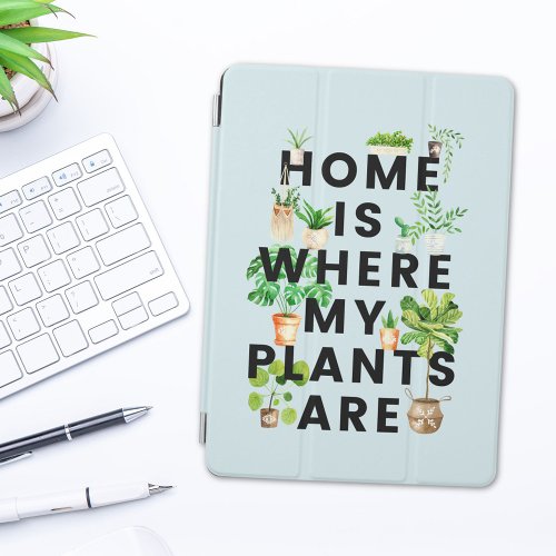 Watercolor Houseplant Gardening Quote iPad Air Cover