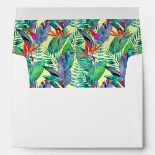 Watercolor Humminbirds In The Jungle Envelope