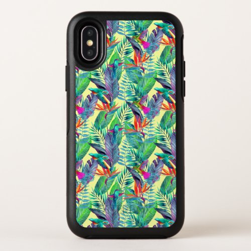 Watercolor Humminbirds In The Jungle OtterBox Symmetry iPhone X Case