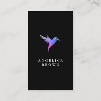 Watercolor Humming Bird Business Card by istanbuldesign at Zazzle