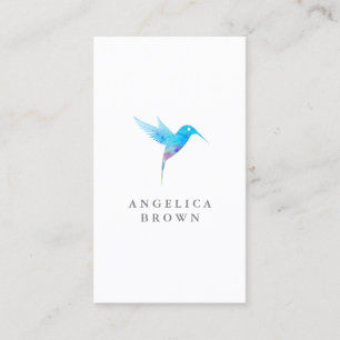 Watercolor Humming Bird Business Card