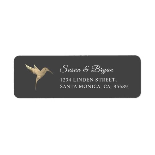 Watercolor Humming Bird Wedding Address Label