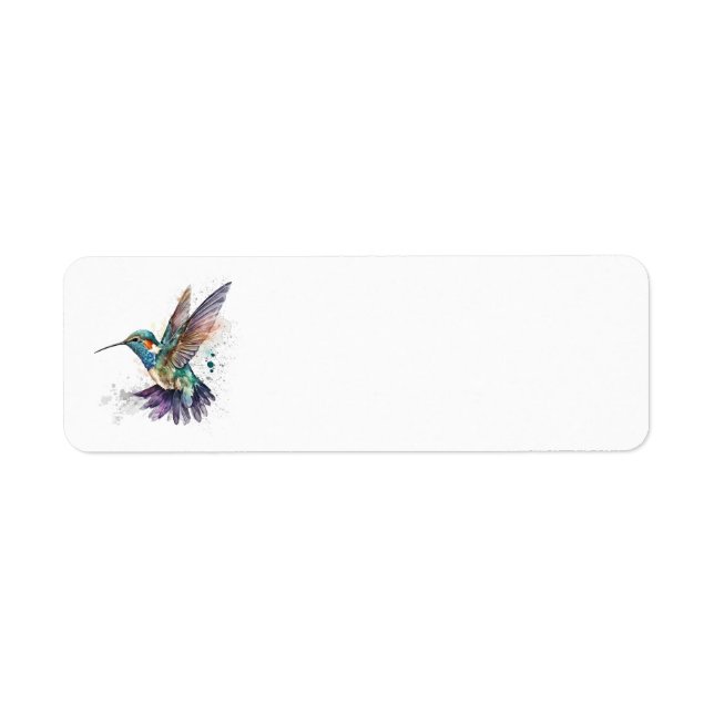Watercolor Hummingbird Address Labels (Front)