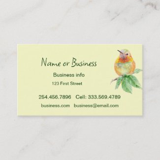 Watercolor Hummingbird Bird