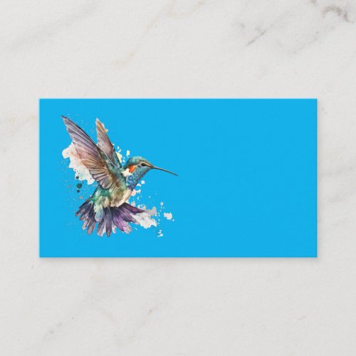 Watercolor Hummingbird Business Cards