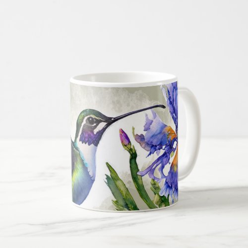 Watercolor Hummingbird design mug