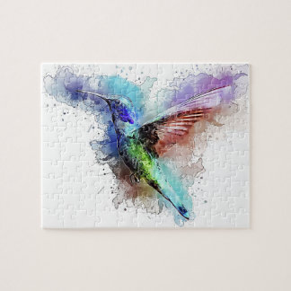 Watercolor Hummingbird Jigsaw Puzzle