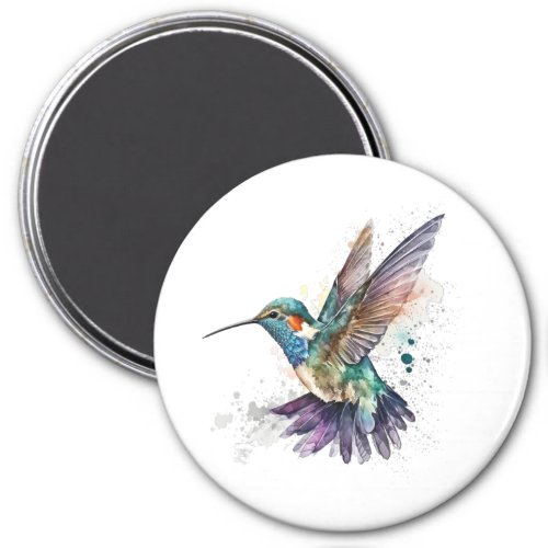 Watercolor Hummingbird Magnet