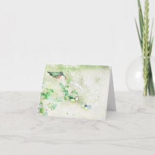 Watercolor Hummingbird Note Card