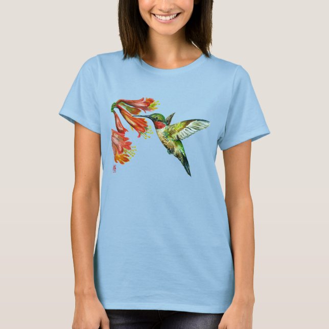 Watercolor Hummingbird T-Shirt (Front)