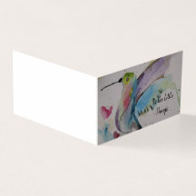 Watercolor Hummingbird Thank you Card