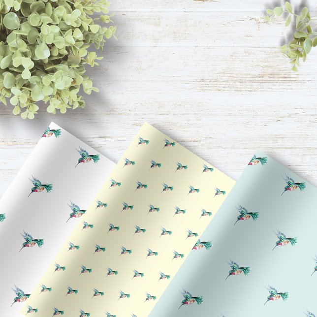 Watercolor Hummingbird Wrapping Paper Sheets (Creator Uploaded)