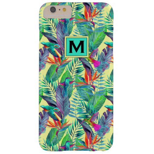 Watercolor Hummingbirds  Add Your Initial Barely There iPhone 6 Plus Case