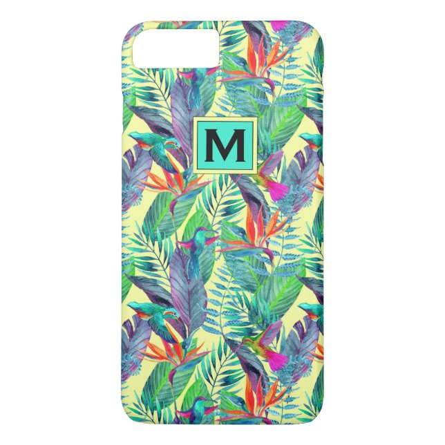 Watercolor Hummingbirds | Add Your Initial Case-Mate iPhone Case (Back)
