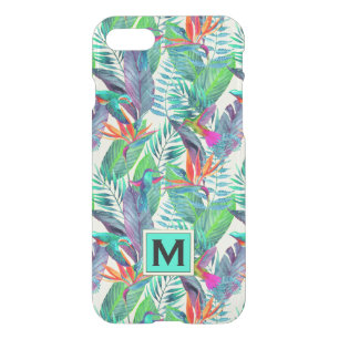 Watercolor Hummingbirds Add Your Initial iPhone SE/8/7 Case