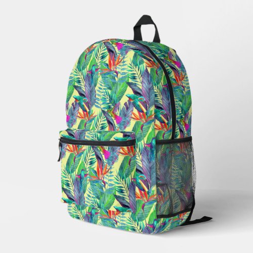 Watercolor Hummingbirds Printed Backpack