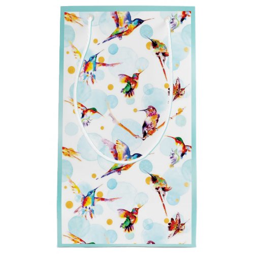 Watercolor Hummingbirds Small Gift Bag