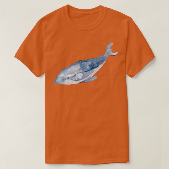 Watercolor Humpback Whale 2 T-Shirt (Design Front)