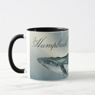Watercolor Humpback Whale, Megaptera Novaeangliae Mug