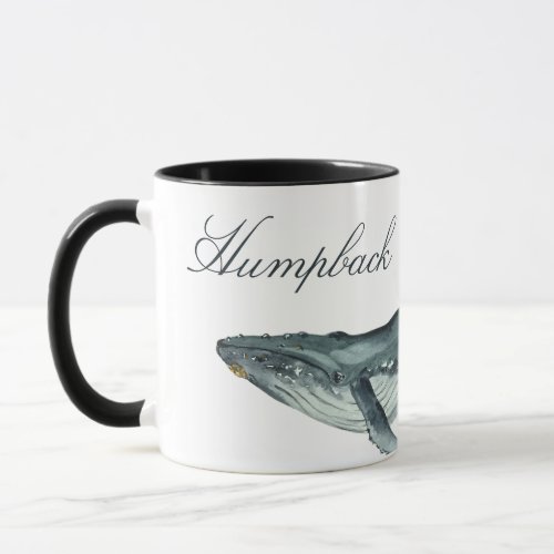 Watercolor Humpback Whale Megaptera Novaeangliae Mug
